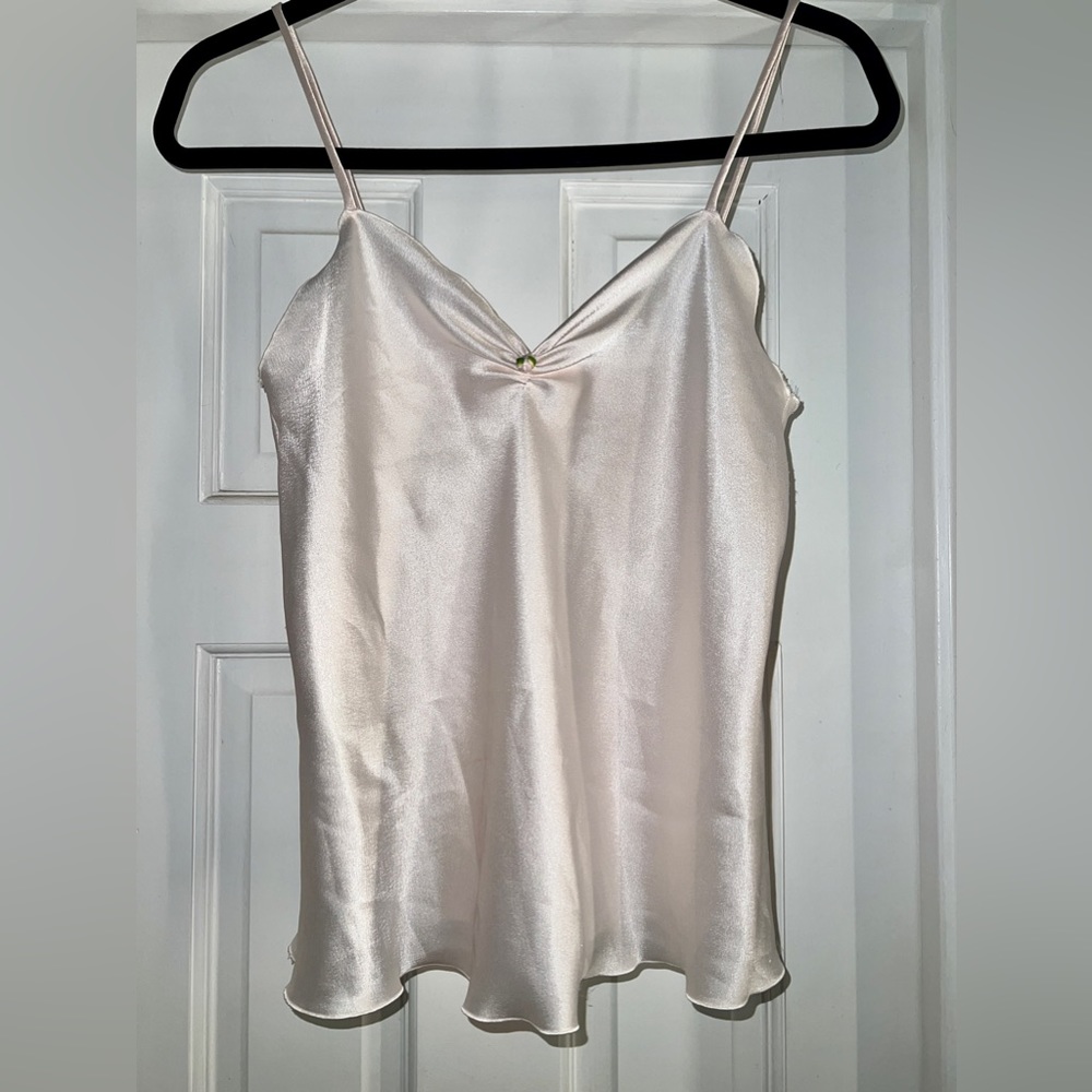VINTAGE 90’s Sasson Spaghetti Strap Tank Top, Light Pink, Size Small